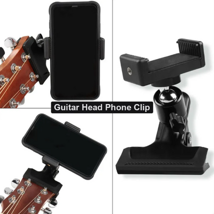 Adjustable Phone Guitar Clip Stand – Secure Grip Flexible Mount