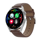 Silver Body + Leather Strap