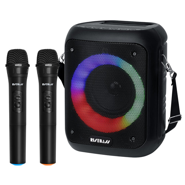 Risebass Portable Karaoke Machine – Bluetooth Speaker with 2 Mics