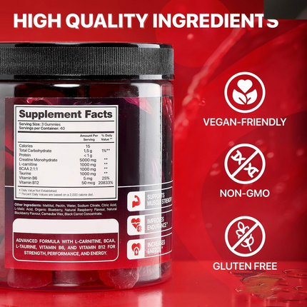 Vegan Muscle Support Gummies – Energy & Recovery Support