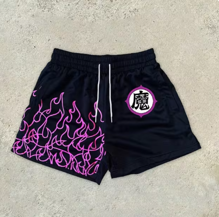 Men’s Y2K Graphic Gym Shorts – Quick-Dry Breathable Shorts with Pockets