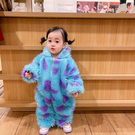 Hooded Animal Baby Jumpsuit – Soft Zipper Romper with Pockets