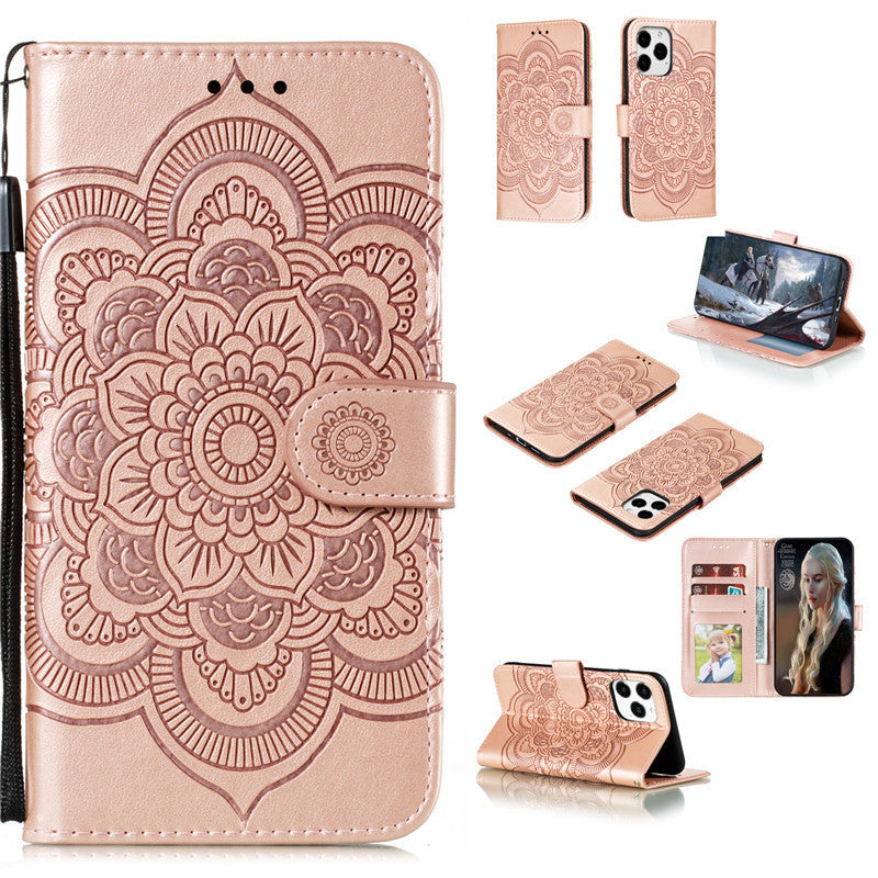 Mandala Leather Phone Case - Durable & Stylish Protection
