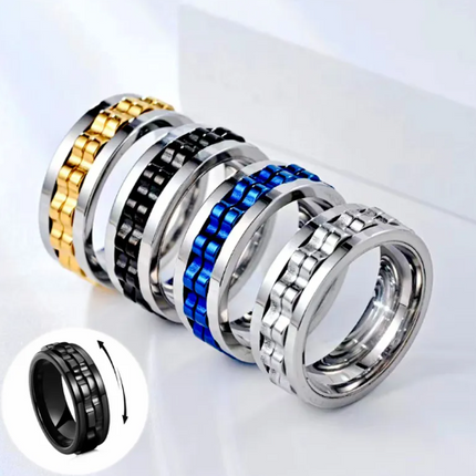 Trending-Buy Titanium Gear Fidget Ring – Stress Relief & Durable Spinn