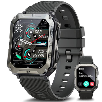 Steel Rugged Sport Smart Watch with Bluetooth Calling & GPS Navigation