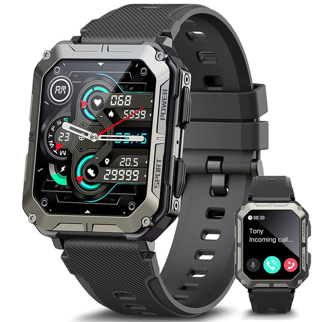 Steel Rugged Sport Smart Watch with Bluetooth Calling & GPS Navigation