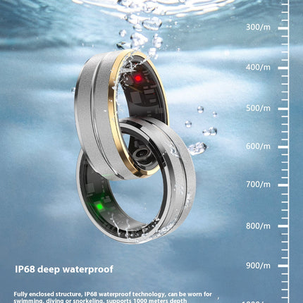 Smart Ring - Heart Rate & Blood Oxygen Monitor, IP68 Water Resistance
