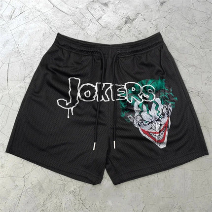 Men’s Y2K Graphic Gym Shorts – Quick-Dry Breathable Shorts with Pockets