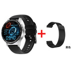 Silver (Body & Strap ) + Black Milanis Strap