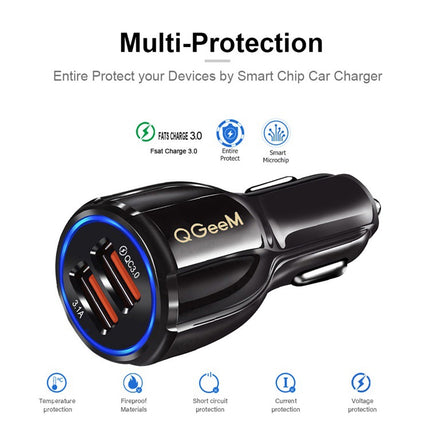 Smart Car Charger with Fast Charging & Dual USB Ports