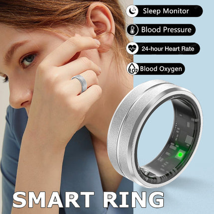 Smart Ring - Heart Rate & Blood Oxygen Monitor, IP68 Water Resistance