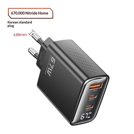 Xingrui Series Fast Charging Black Charger with Digital Display